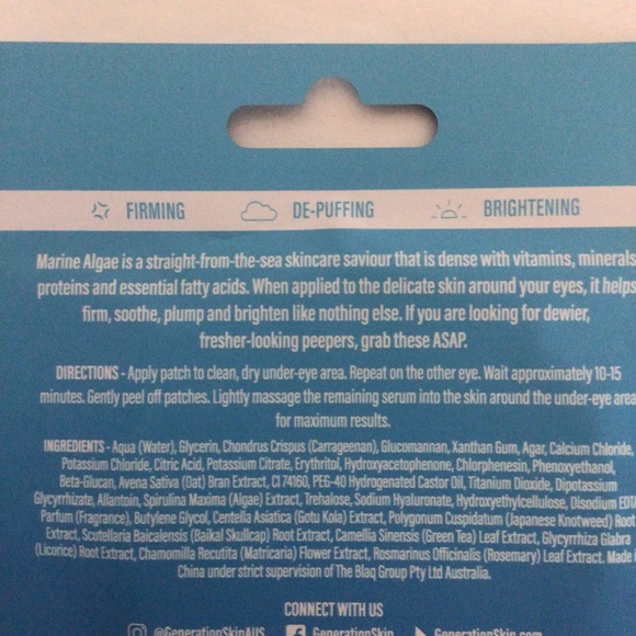 GENERATION SKIN HYLAURONIC EYE PATCHES - Picture 4 of 6